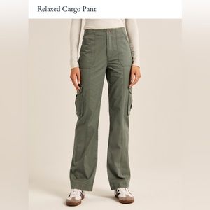 Abercrombie Relaxed Cargo Pants, Olive, Size 28/6